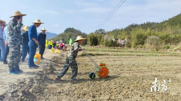 党支部领办合作社，发展大豆试种。杨雨虹 摄